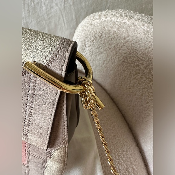 Chloe Drew Bag Crossbody Chain / multicolor suede patchwork 🌸 - Picture 8 of 15